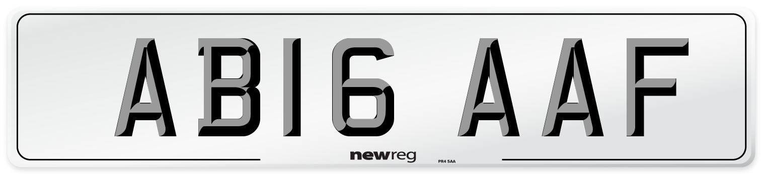 AB16 AAF Number Plate from New Reg